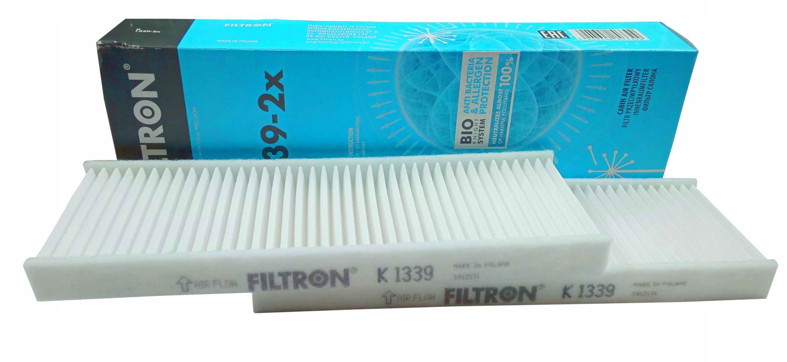 

K1339-2x Filtron Filtr Kabinowy do Citroen Peugeot