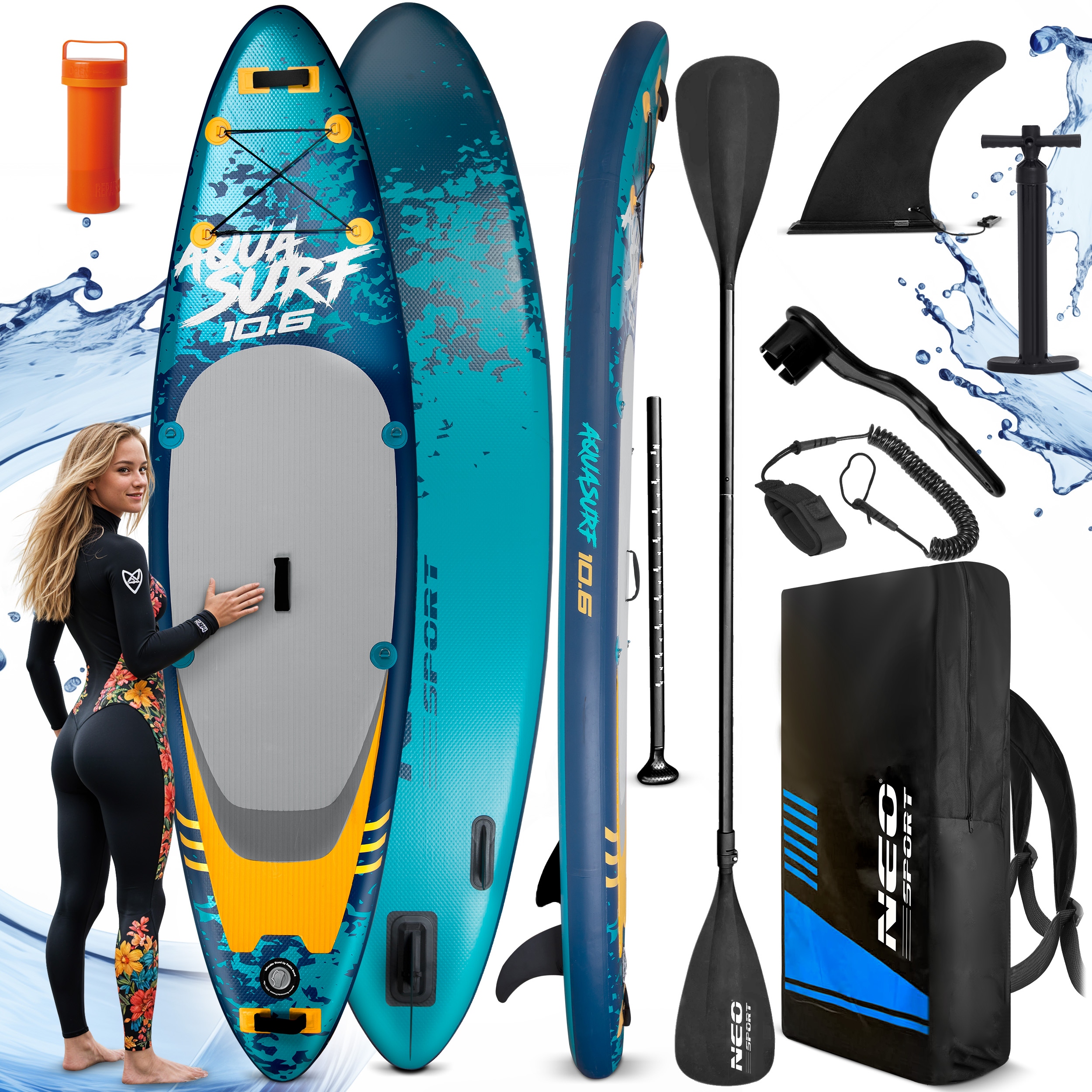 Deska Sup do pływania pompowana Stand Up Paddle 320cm Akcesoria Zestaw