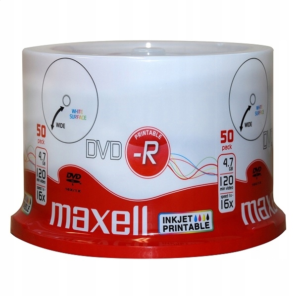 

Maxell Dvd-r Fullface Photo Printable cake 50szt