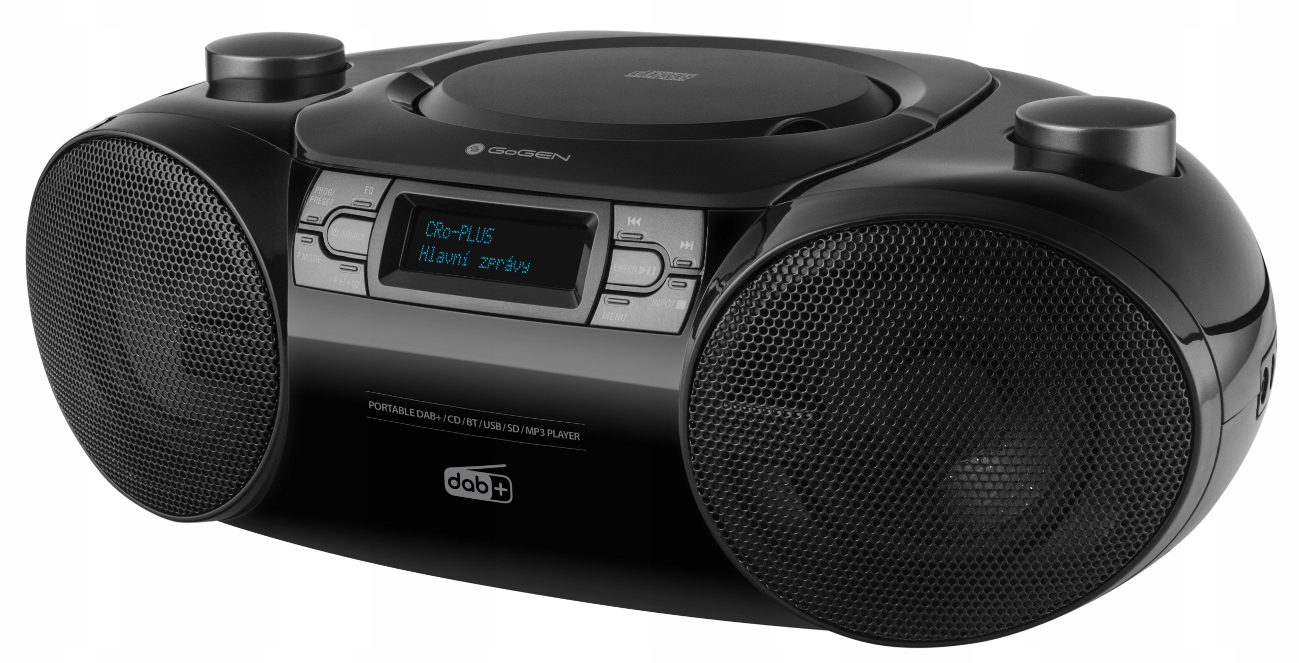 Boombox CD Bluetooth USB SD GoGEN FM-радио DAB + разъемы USB minijack устройство чтения карт памяти другое
