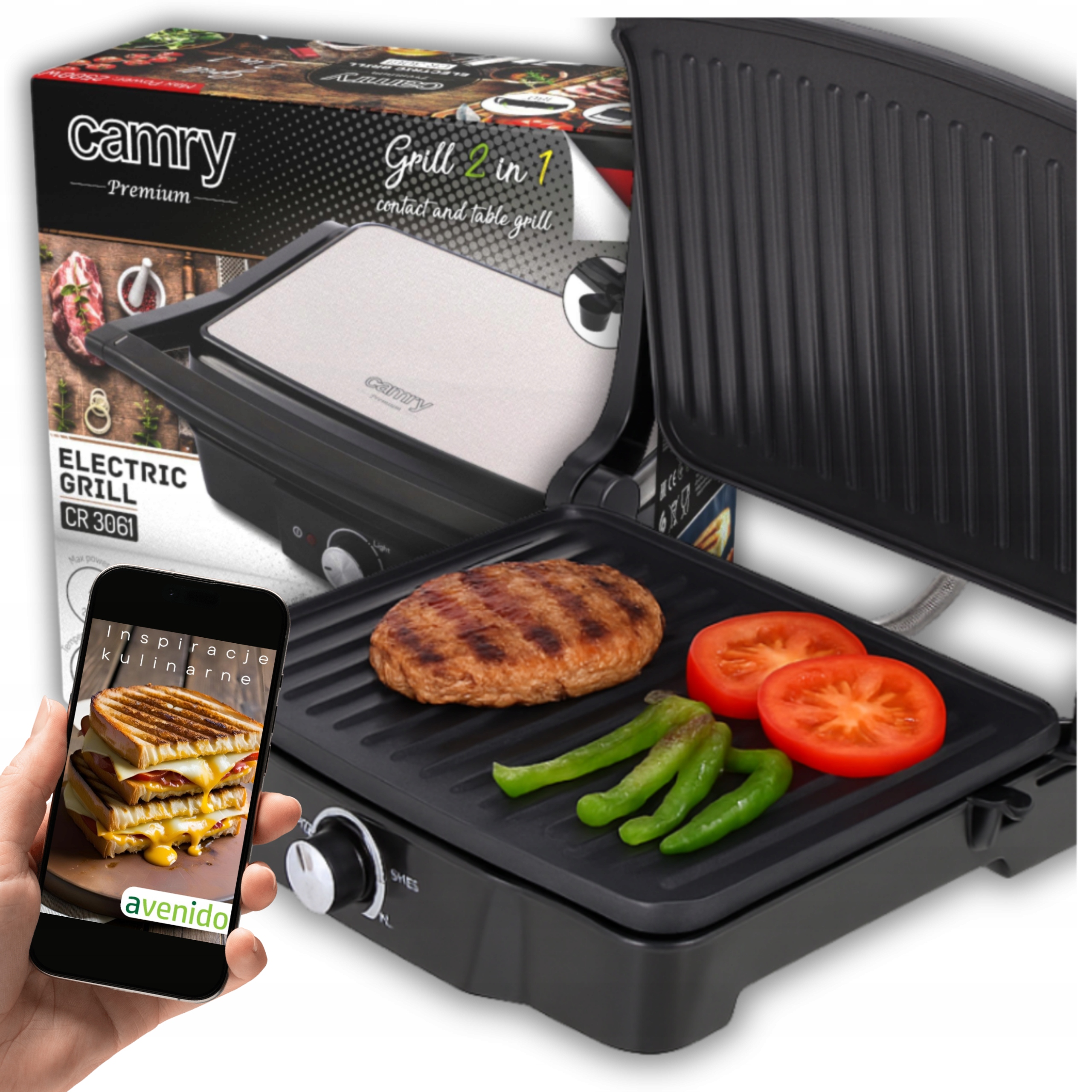 Elektrický gril pro domácí spotřebiče s jemnou regulací teploty 2500 W 1288 cm²