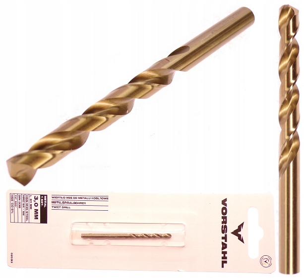 

Wiertło Kobaltowe Do Metalu 3 MM Hss-e HSS-Co 6%