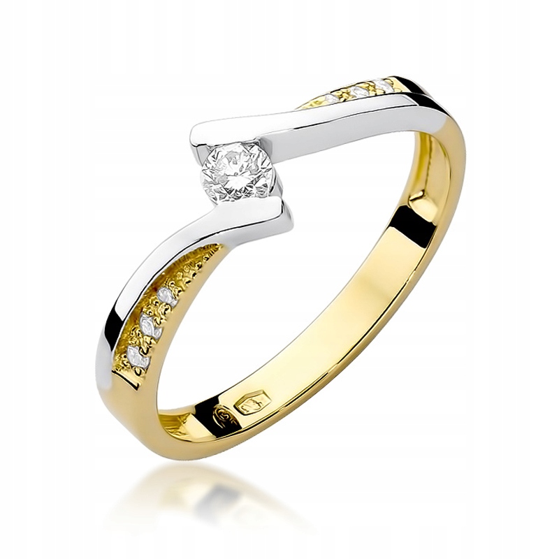 

Pierścionek złoty z brylantami 0,16 ct 0,585 Sklep