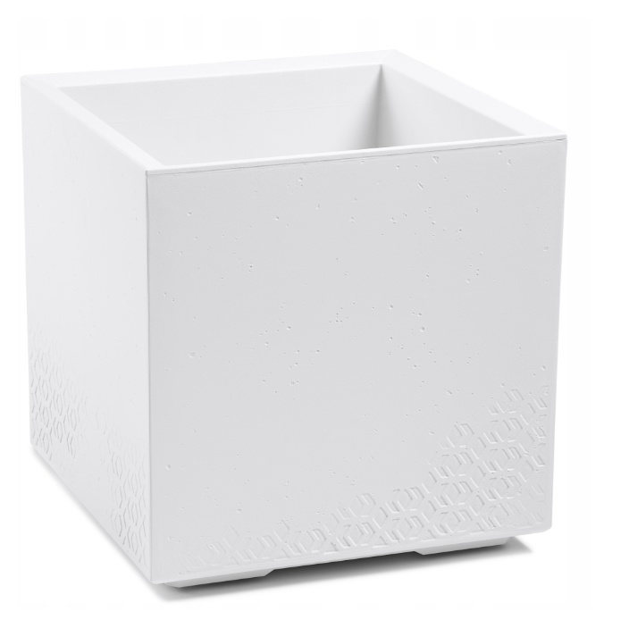 

Kwietnik Karo Eco recycled biały fi 400 Lamela