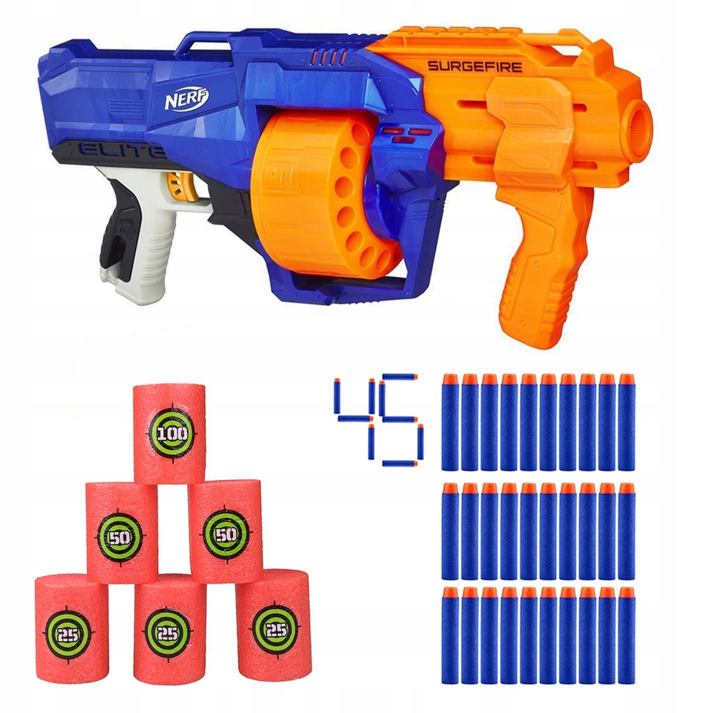 PISTOLET NERF ELITE SURGEFIRE + DODATKI +CELE Rodzaj pistolety