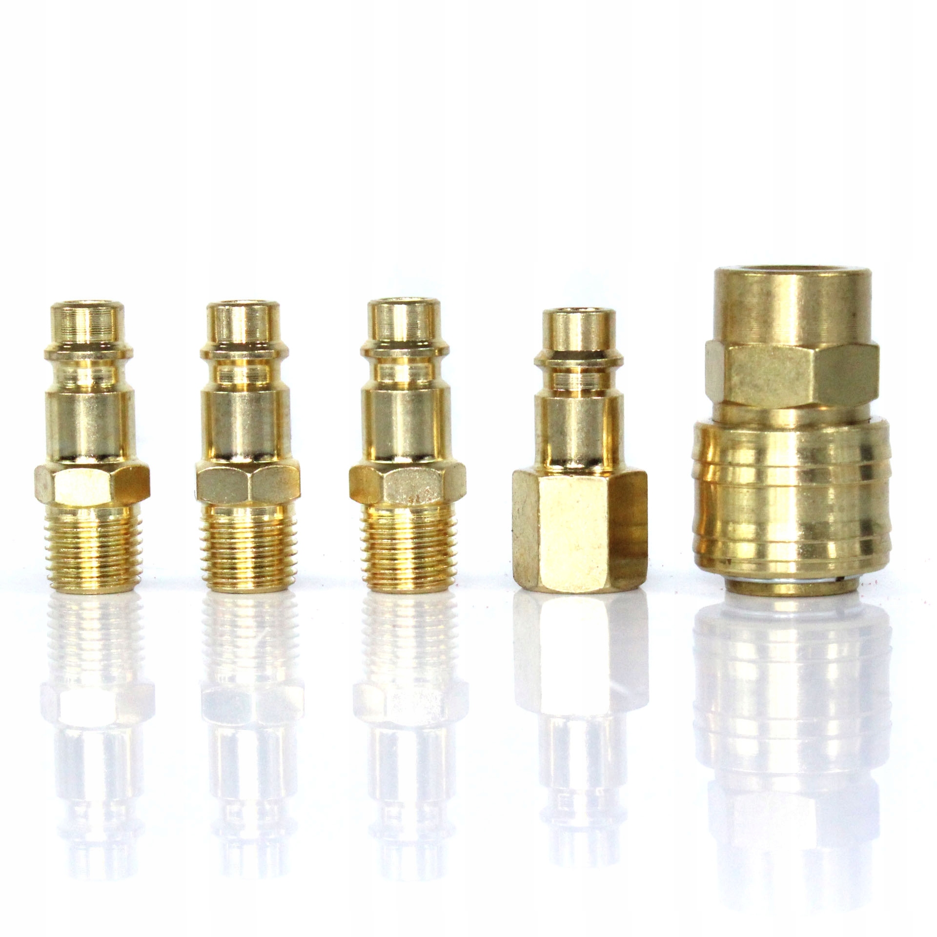 Zestaw Szybkozłączek Szybkozłączki Pneumatyczne Do Węża 1/4" 5 el