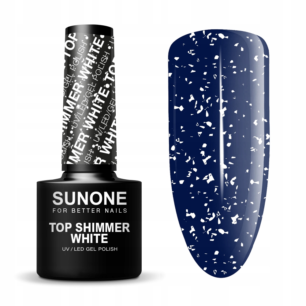 SUNONE Top Shimmer White na Lakier Hybrydowy 5g Marka SUNONE