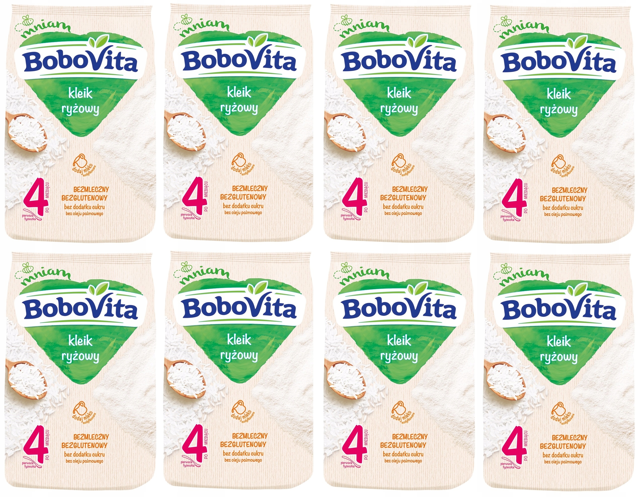 BOBOVITA KASZKA KLEIK RYŻOWY 4m+ 8x160g 8PAK