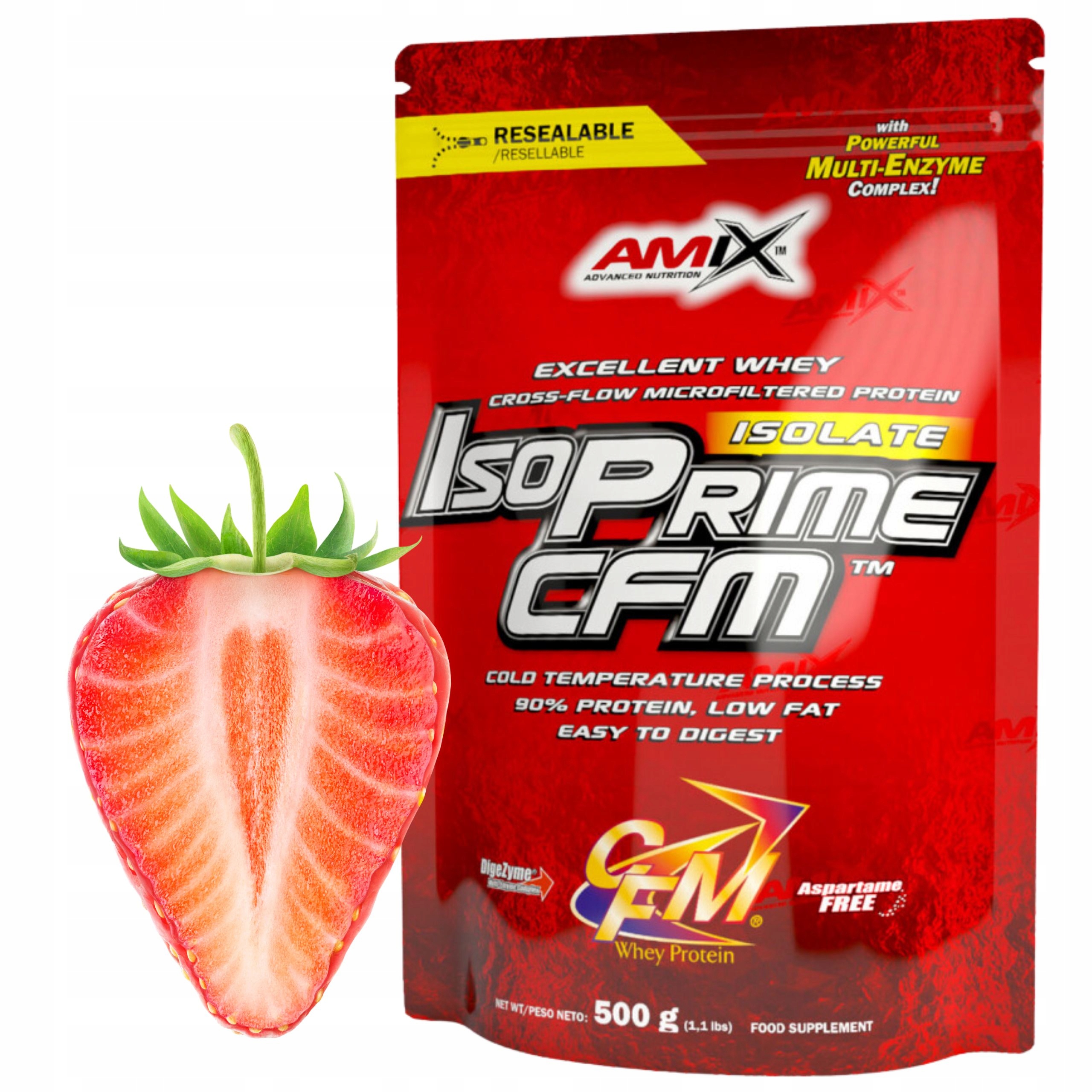 Protein Wpi Izolát Cfm Protein Amix IsoPrime 90% bílkovin Jahoda