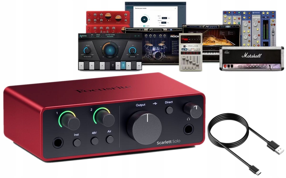 FOCUSRITE SCARLETT SOLO 4RD 4GEN + OPROGRAMOWANIE