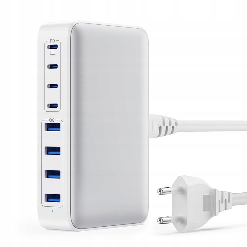 XYZ 200W USB C Ładowarka GaN III 8-Port Szybka Dla Laptopów i Smartfonów