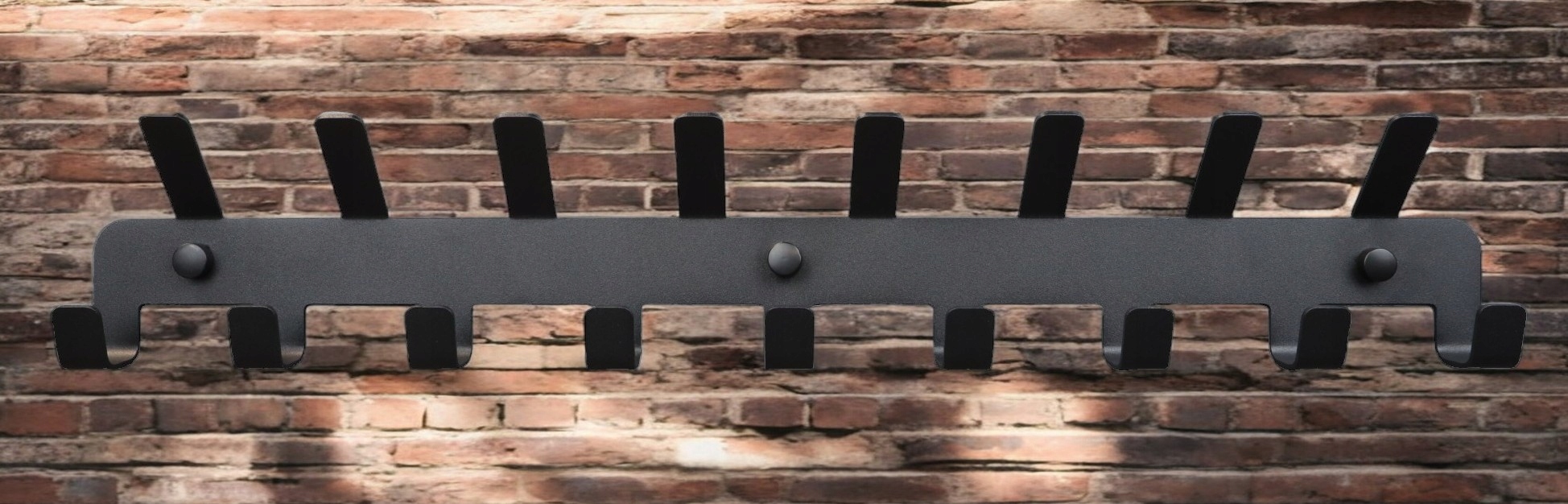 Wieszak ścienny na ubrania klucze ręczniki z 17 haczykami LOFT czarny Marka inna