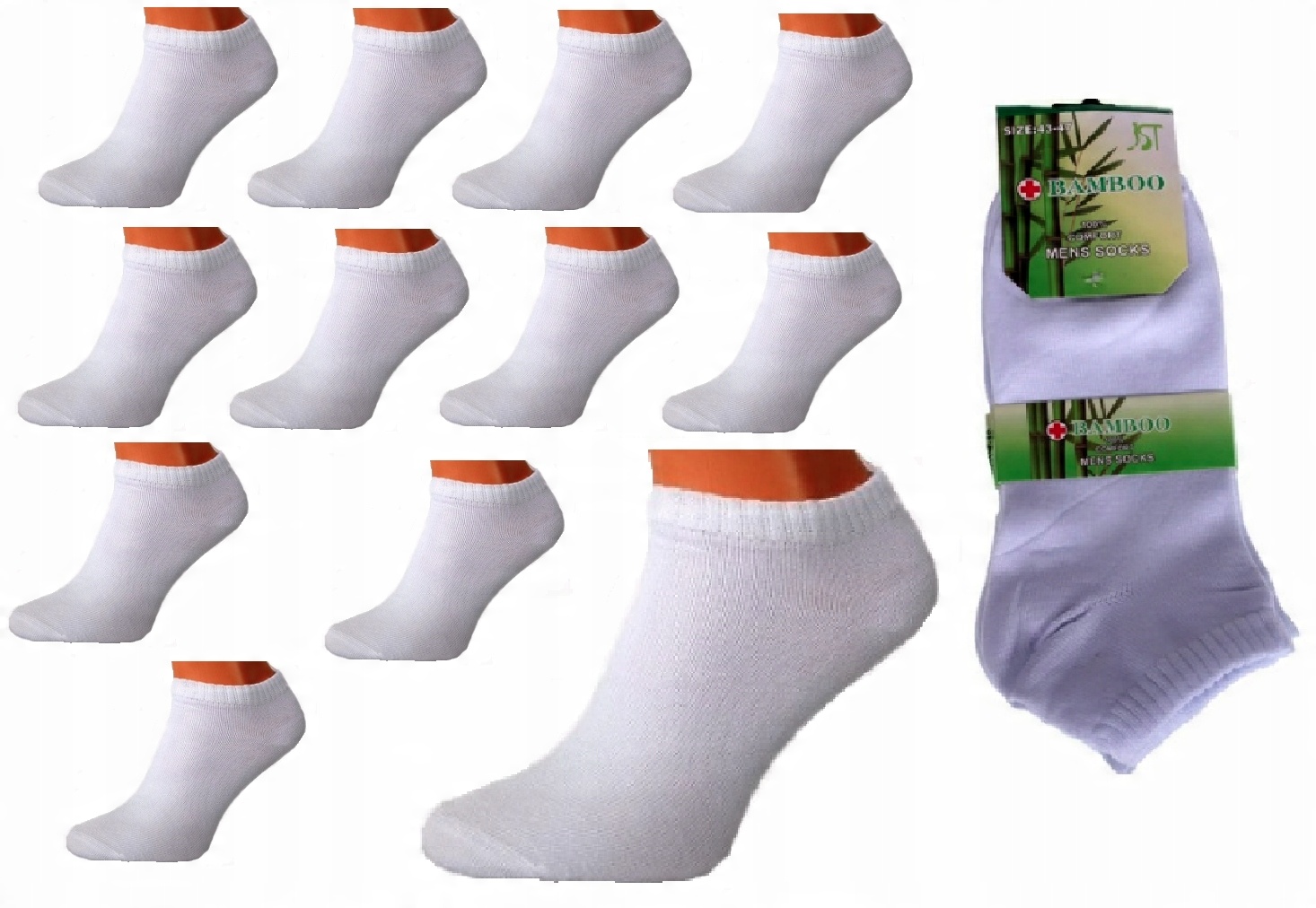 

12x Skarpety Skarpetki Stopki Bambusowe 43-46