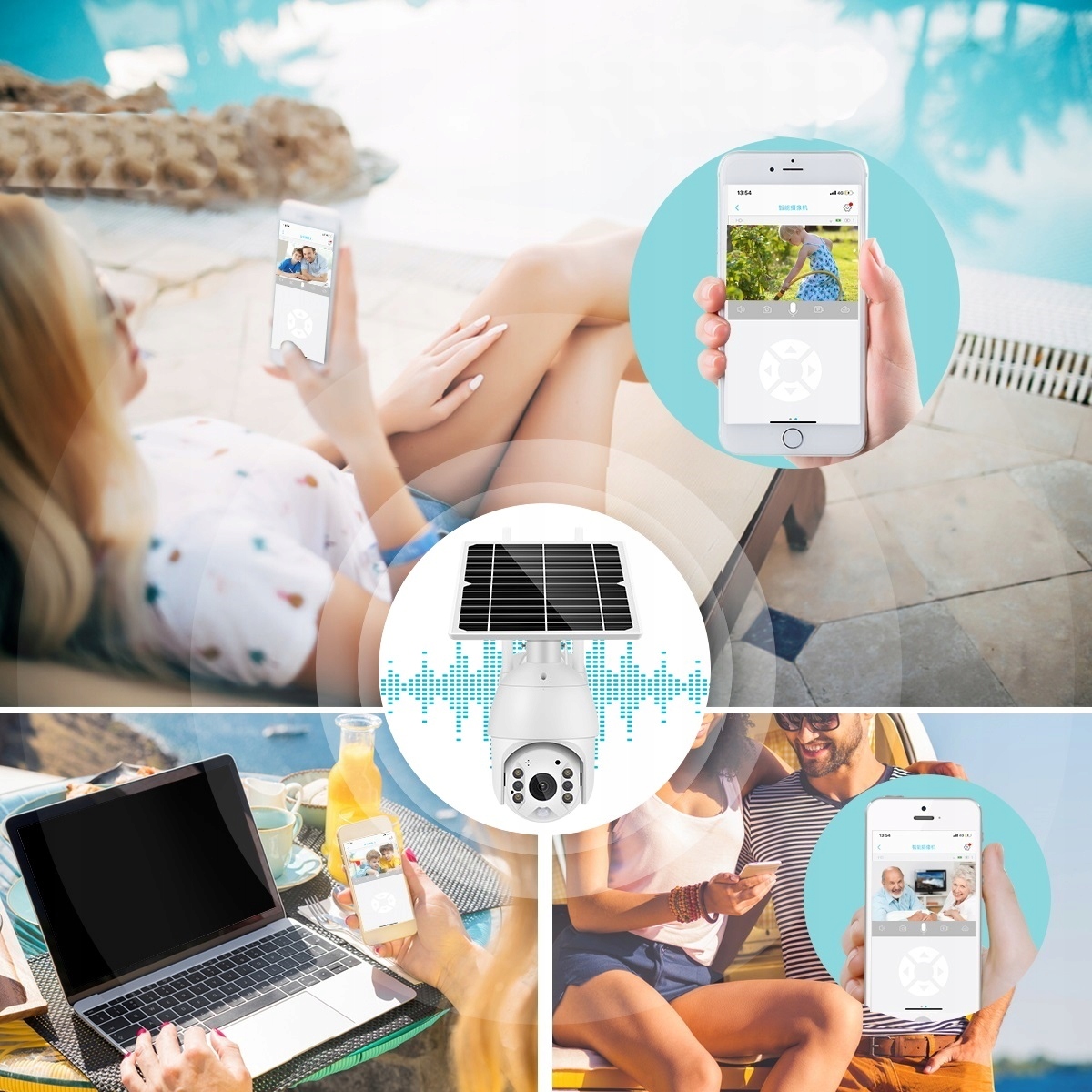 KAMERA SOLARNA ZEWNĘTRZNA OBROTOWA IP WIFI FULL HD Klasa szczelności kamery IP66