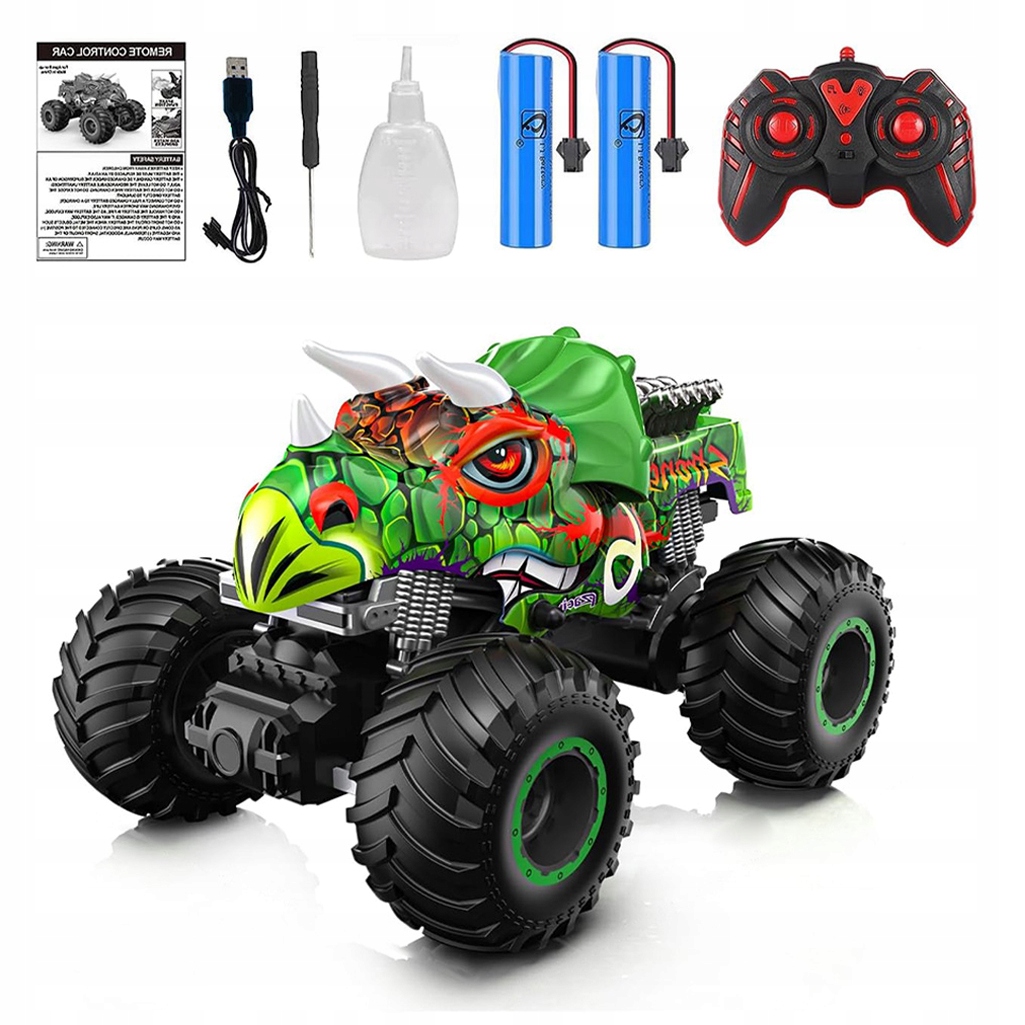 Auto Rc Monster Truck Dinosaurus Dálkově Ovládaná Hudba Dárek Pro Dítě