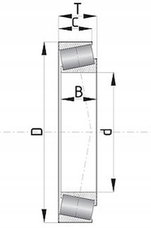 Łożysko stożkowe 32007 35x62x18mm Marka Neutral