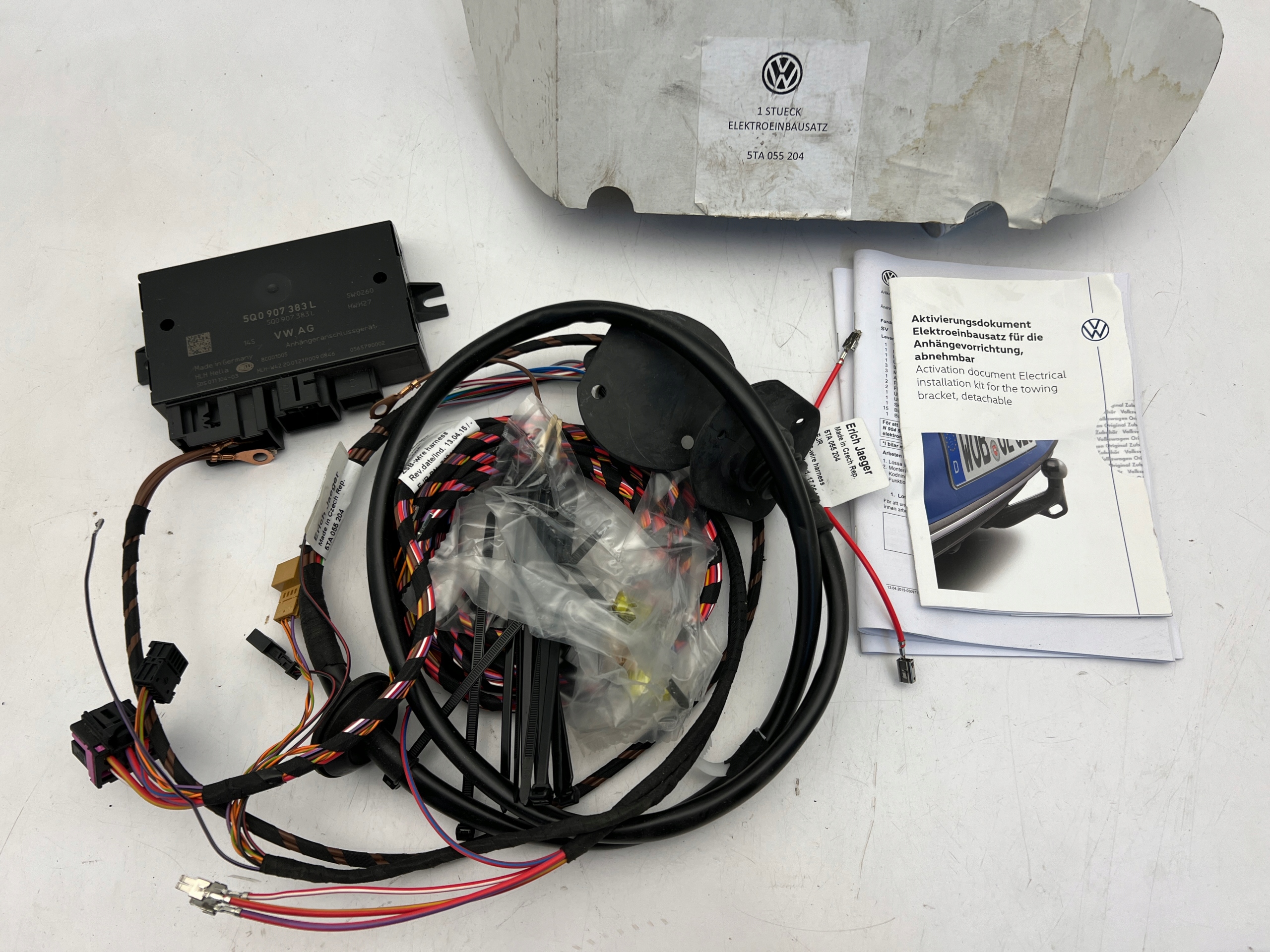 VW TOURAN II 5TA MODUŁ INSTALACJA WIĄZKA HAKA HOLOWNICZEGO ORYGINAŁ