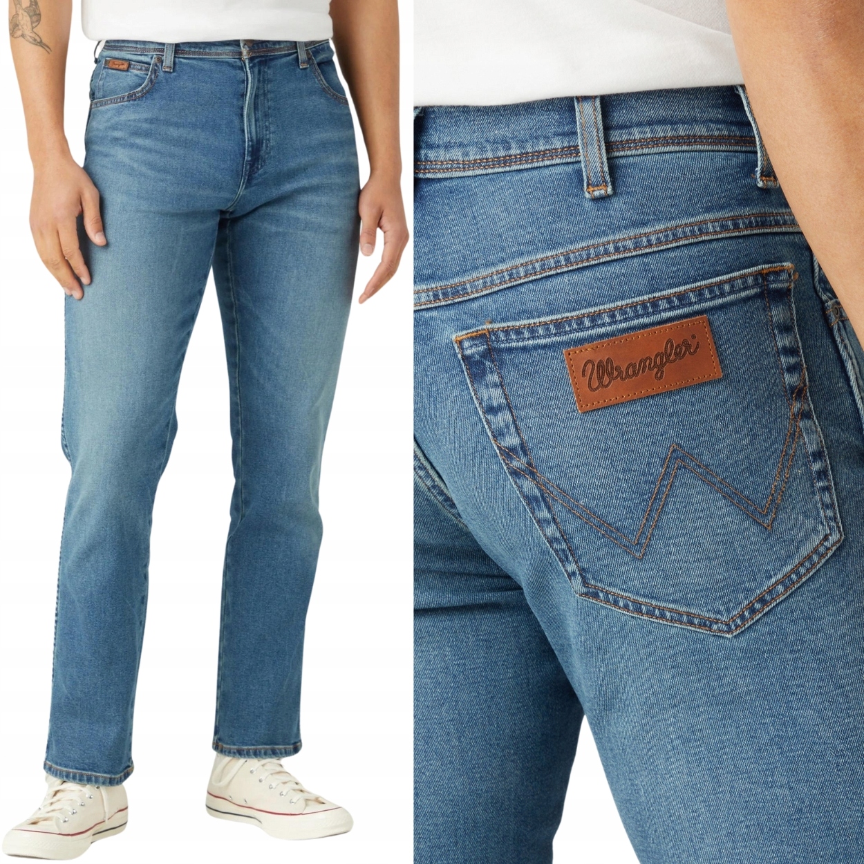 Wrangler Texas Rapture Blue Džins klasické jednoduché džínové kalhoty W32 L32