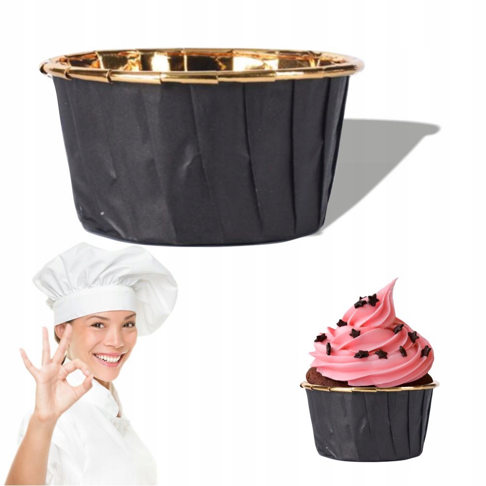 

Kubeczki do muffinek Papilotki 50 szt. Czarne