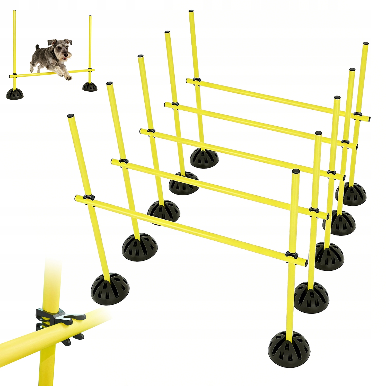 Przenośny Przeszkody Treningowe Agility Komplet Można Dowolnie Łączyć