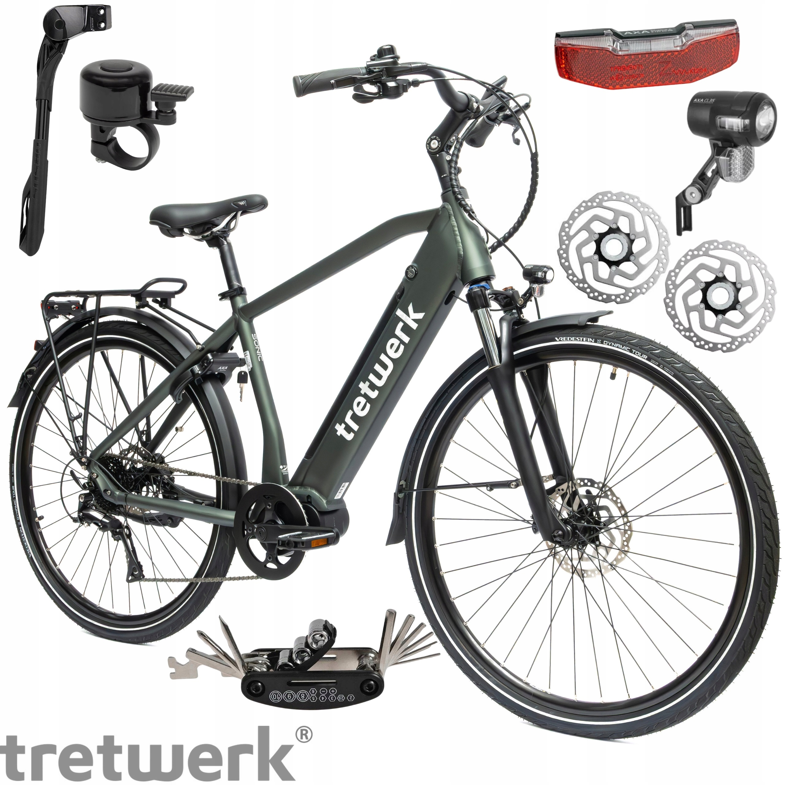 Rower Elektryczny Męski Trekkingowy 28" Shimano LCD 250 W Alu Hydraulika