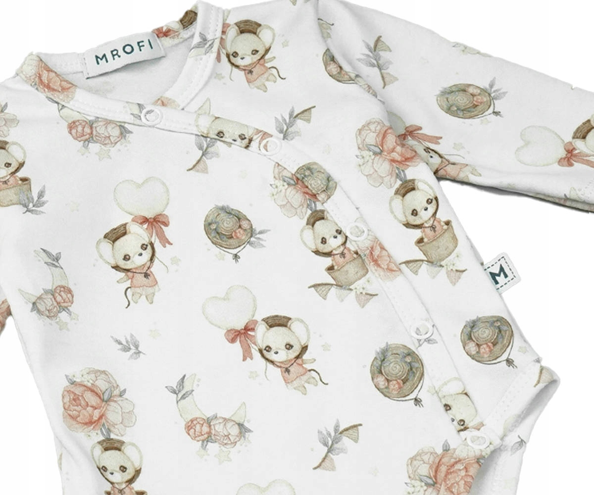 MROFI BODY NIEMOWLĘCE KOPERTOWE DR BAWEŁNA ORGANICZNA 50 Kod producenta BODY LITTLE MOUSE DŁ 50