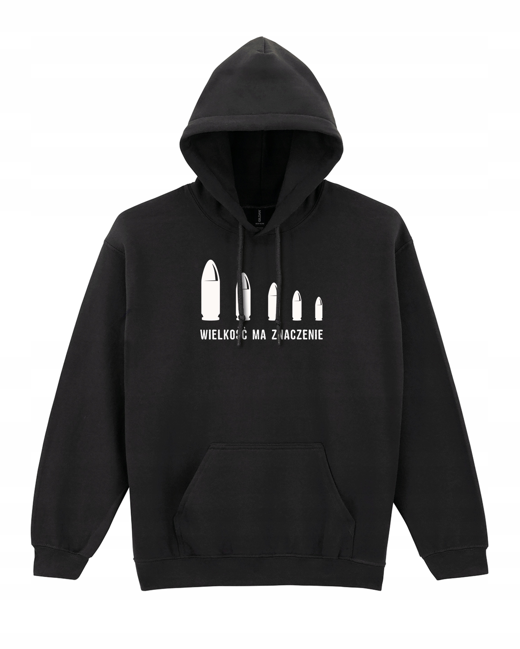 Mikina Velikost má význam Vojenská Směšná Zábavná Potisk Černá L