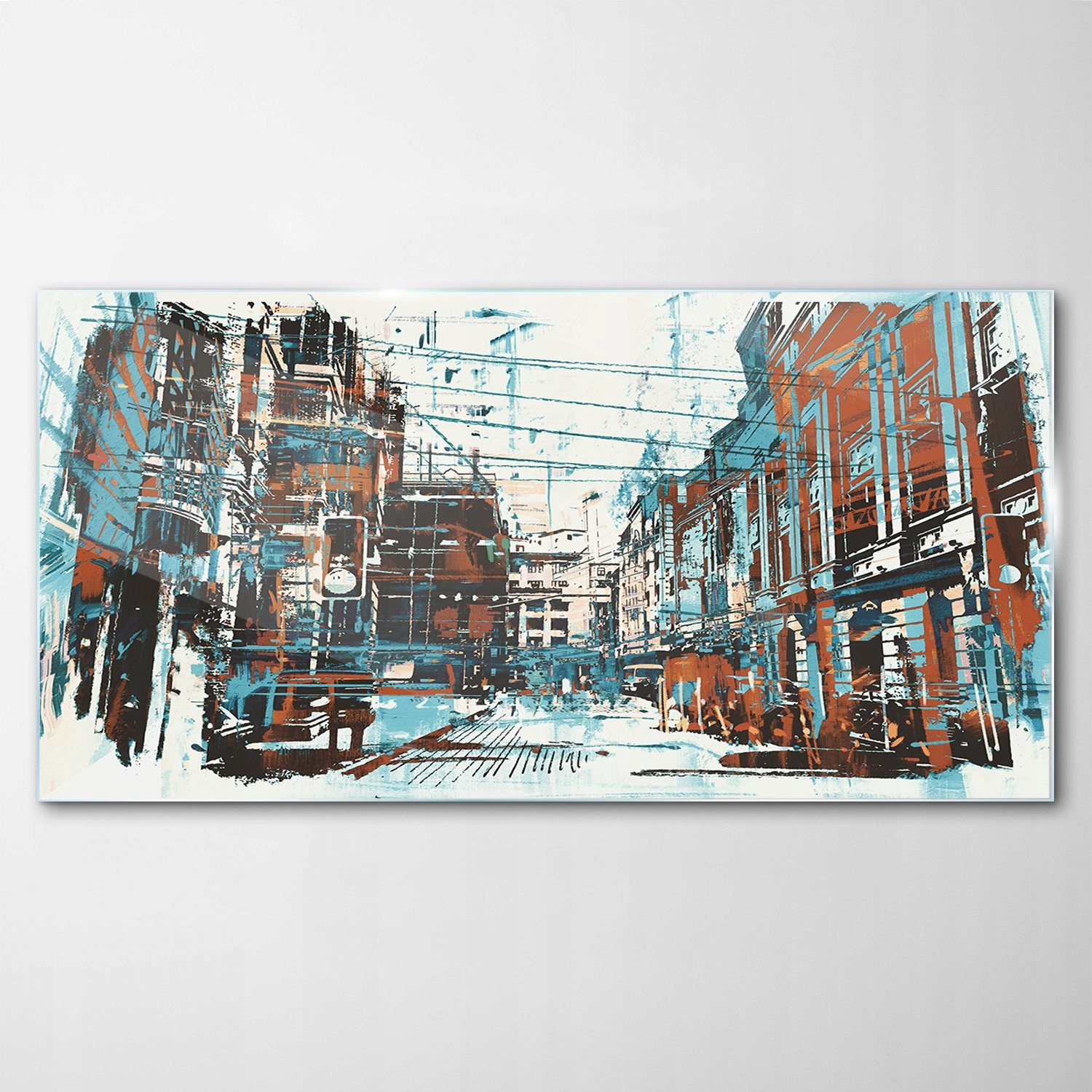 Obraz Sklenený dekor Mestská ulica Grunge 140x70