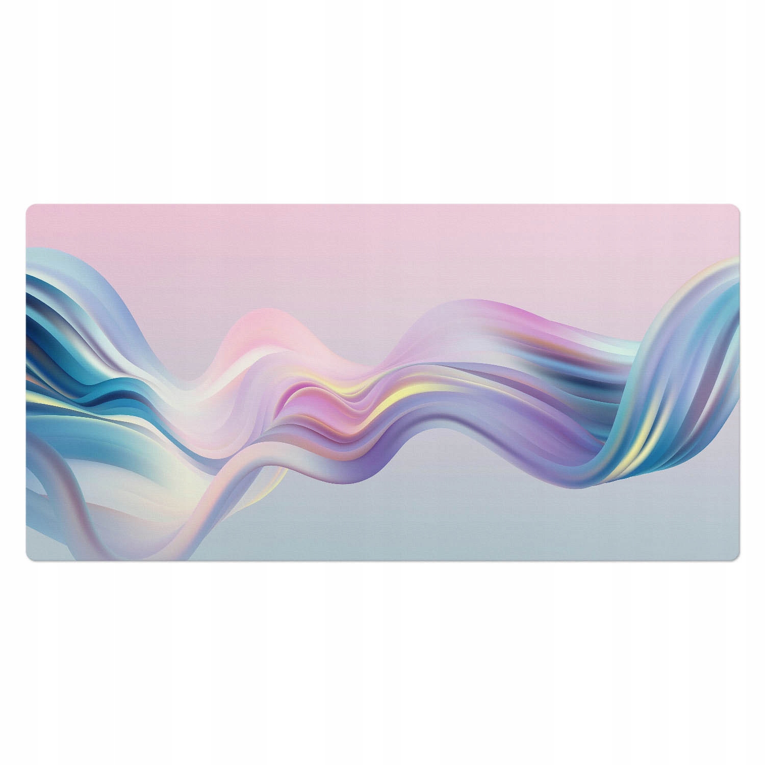Protiskluzová podložka na psací stůl s grafikou Pastelové vlnité vzory 100 x 50 cm