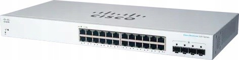 Cisco switch CBS220-24T-4G (24xGbE, 4xSFP, fanless) CBS220-24T-4G-EU