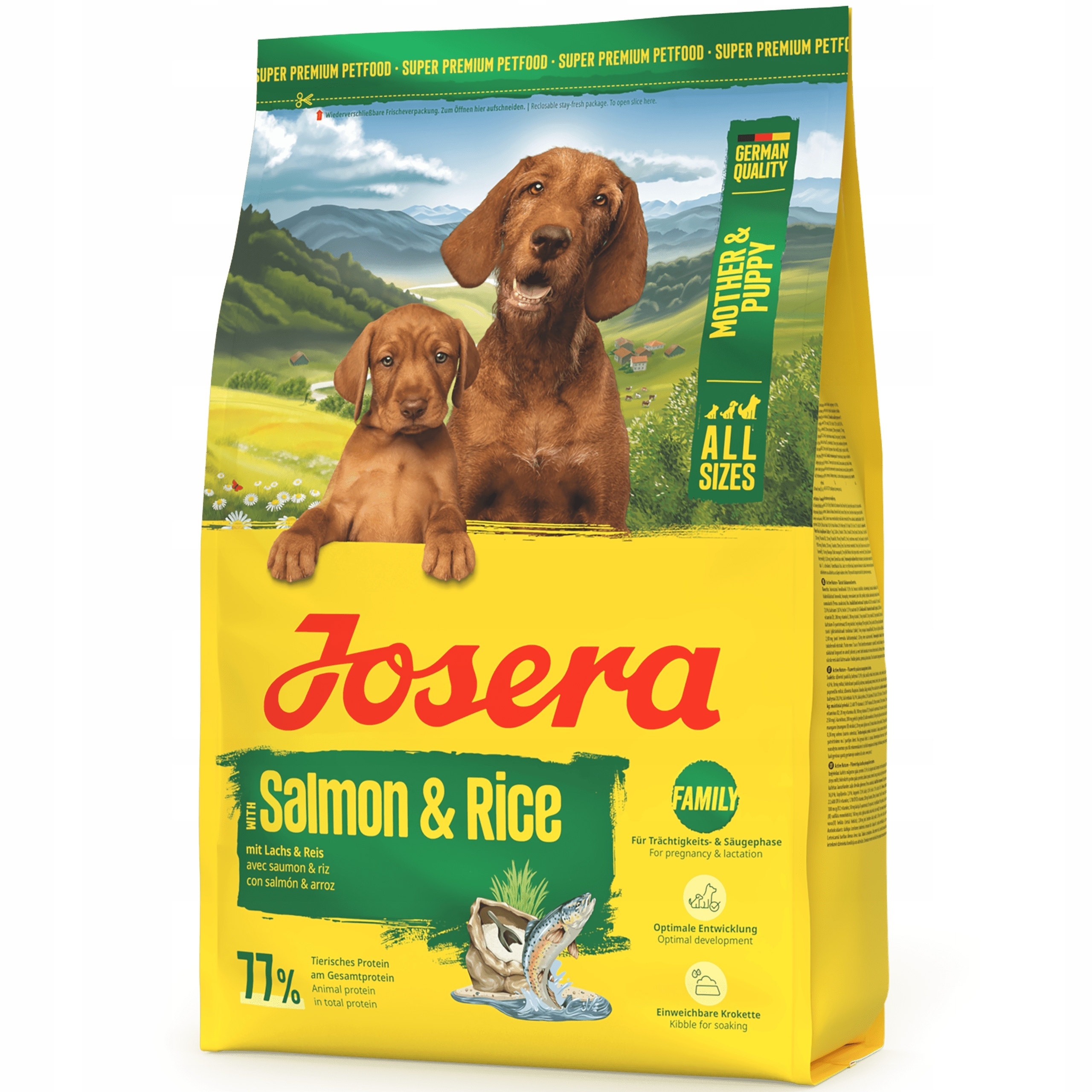 Levně Josera Mother&Puppy Salmon&Rice 3kg Krmivo pro těhotné feny