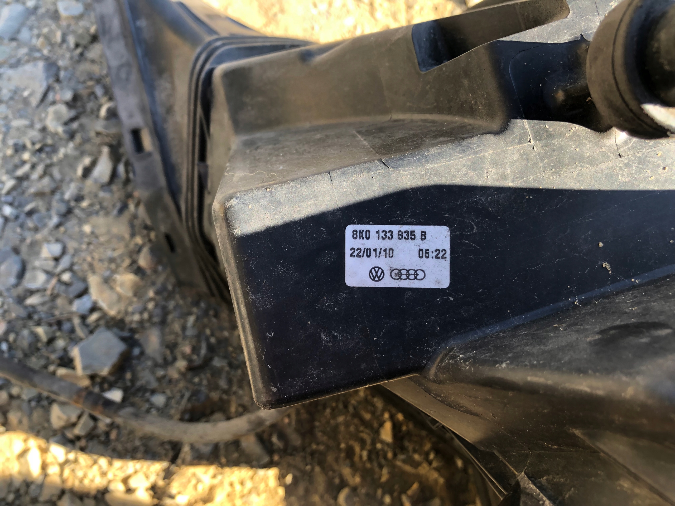 Gehäuse filter luft AUDI A4 B8 8K0133837B