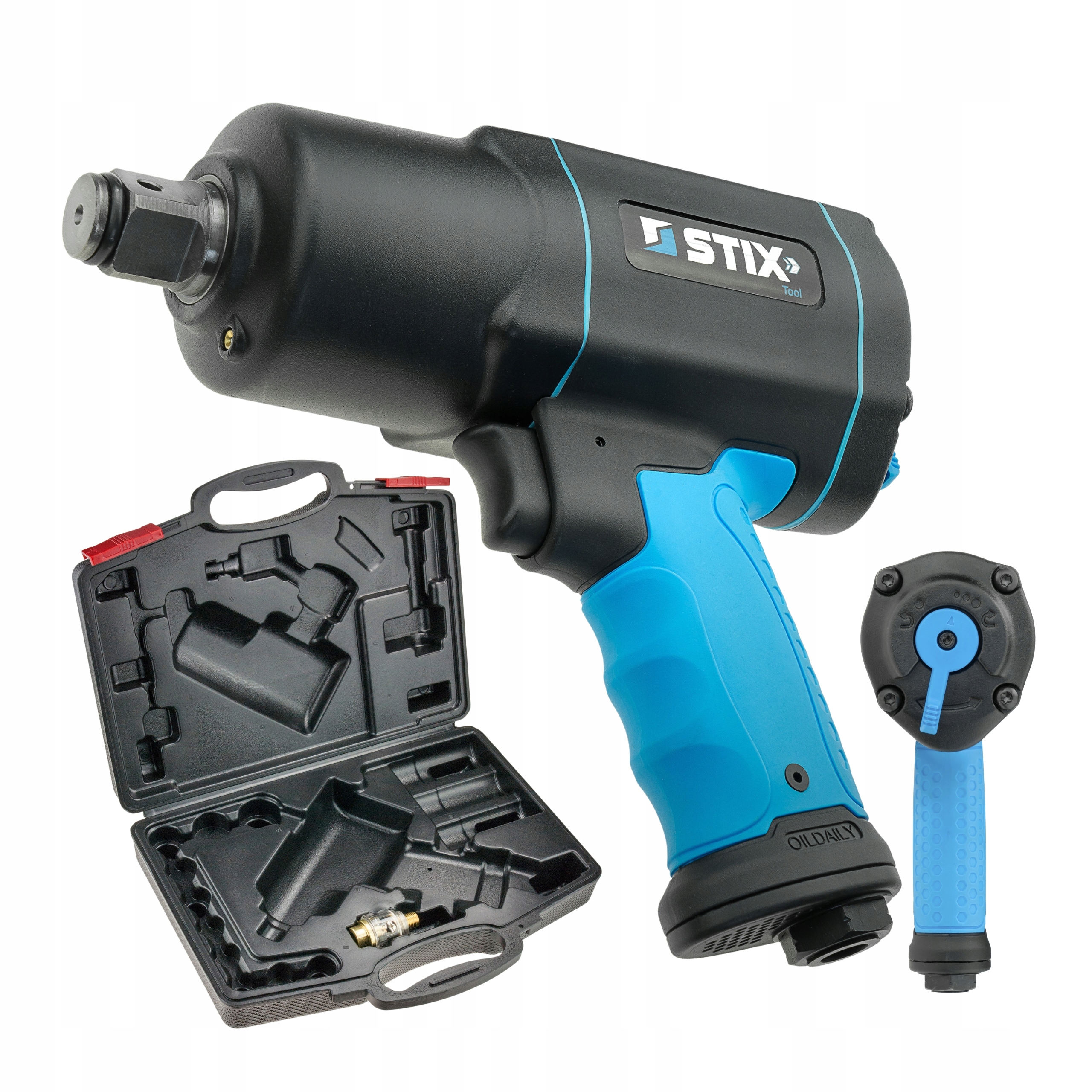 Pneumatický Rázový Utahovák 3/4 STT-22 2200 Nm S Olejovačem A Kufrem Stix