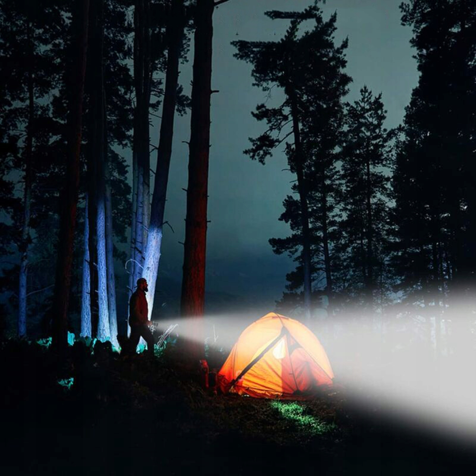 LATARKA LED DYNAMO BATERIA RĘCZNA KORBKĘ SŁONECZNA Marka bez marki