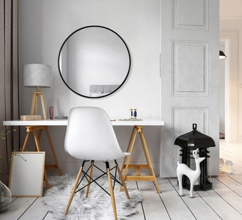 Lustro Okragłe Ścienne Loft Rama 60 Czarne łazienk Typ lustra ścienne