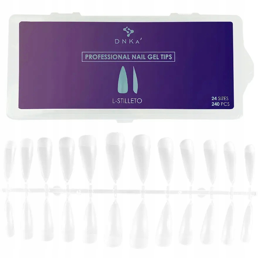 Dnka Professional Nail Gel Tips Stilleto 240 kusů