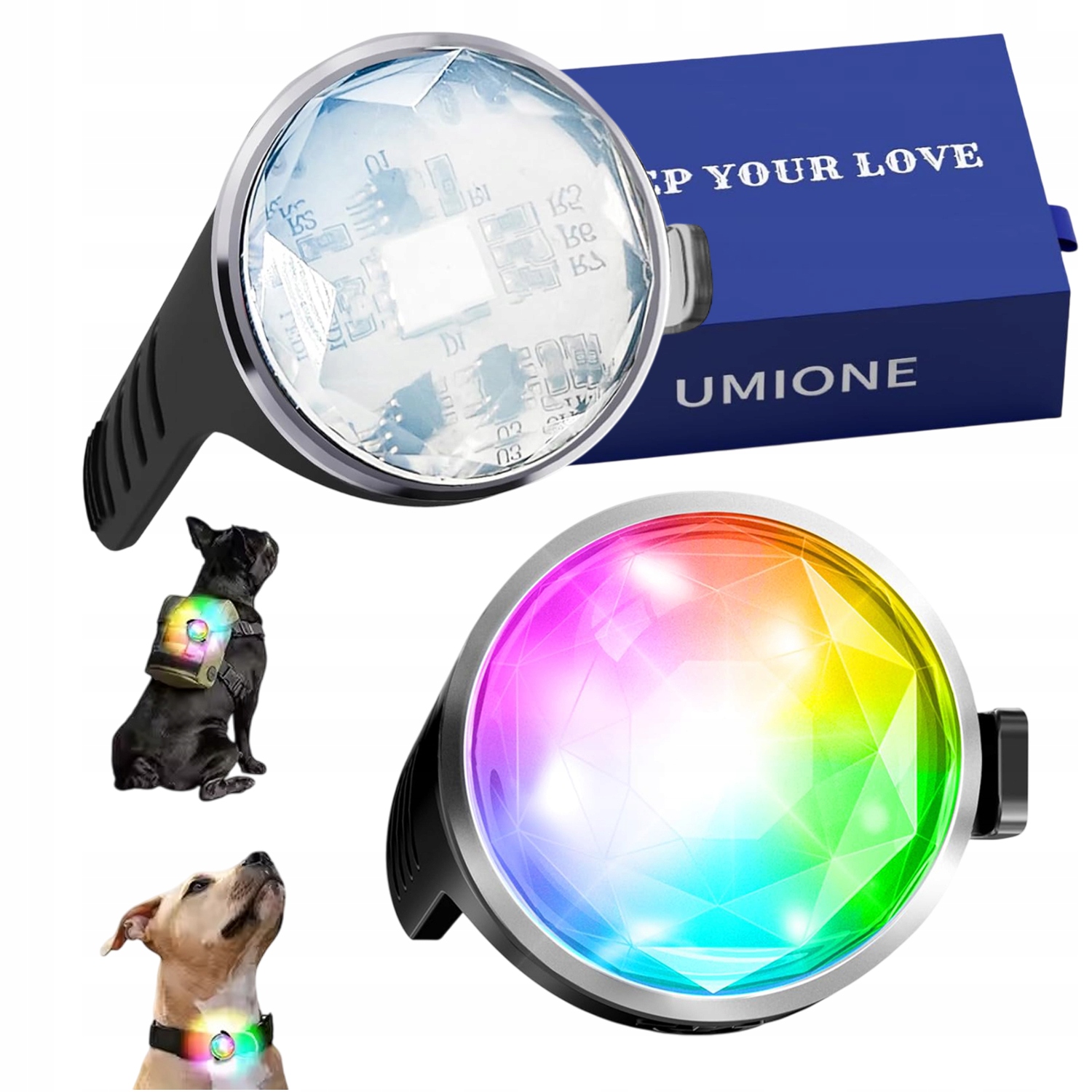 Levně Svítící Led Světlo Na Obojek Postroje Pro Psa Kočku Přívěsek Na Obojek Usb