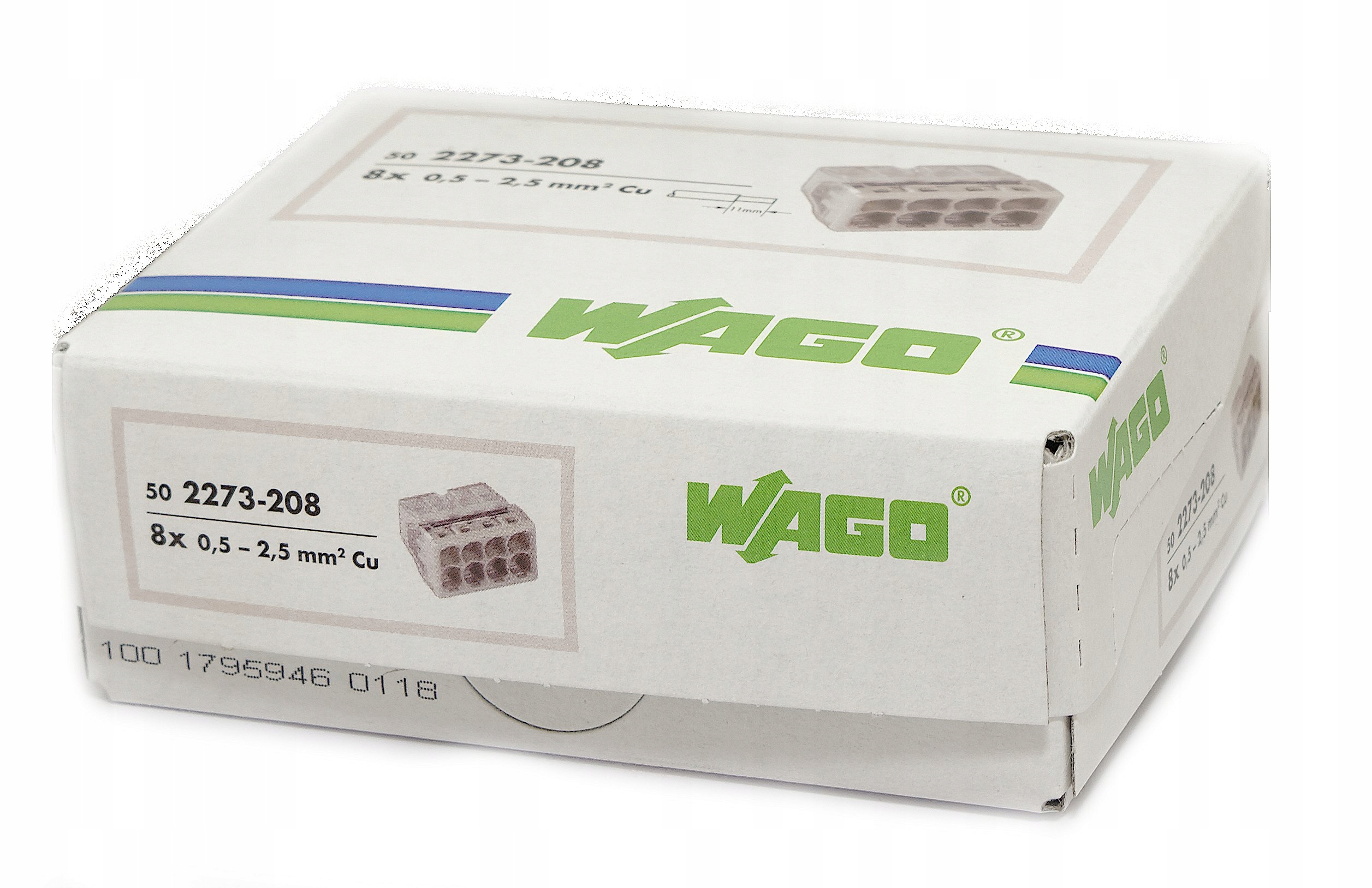 

Złączka zaciskowa 2273-208 Wago 8x2,5m 50 sztuk