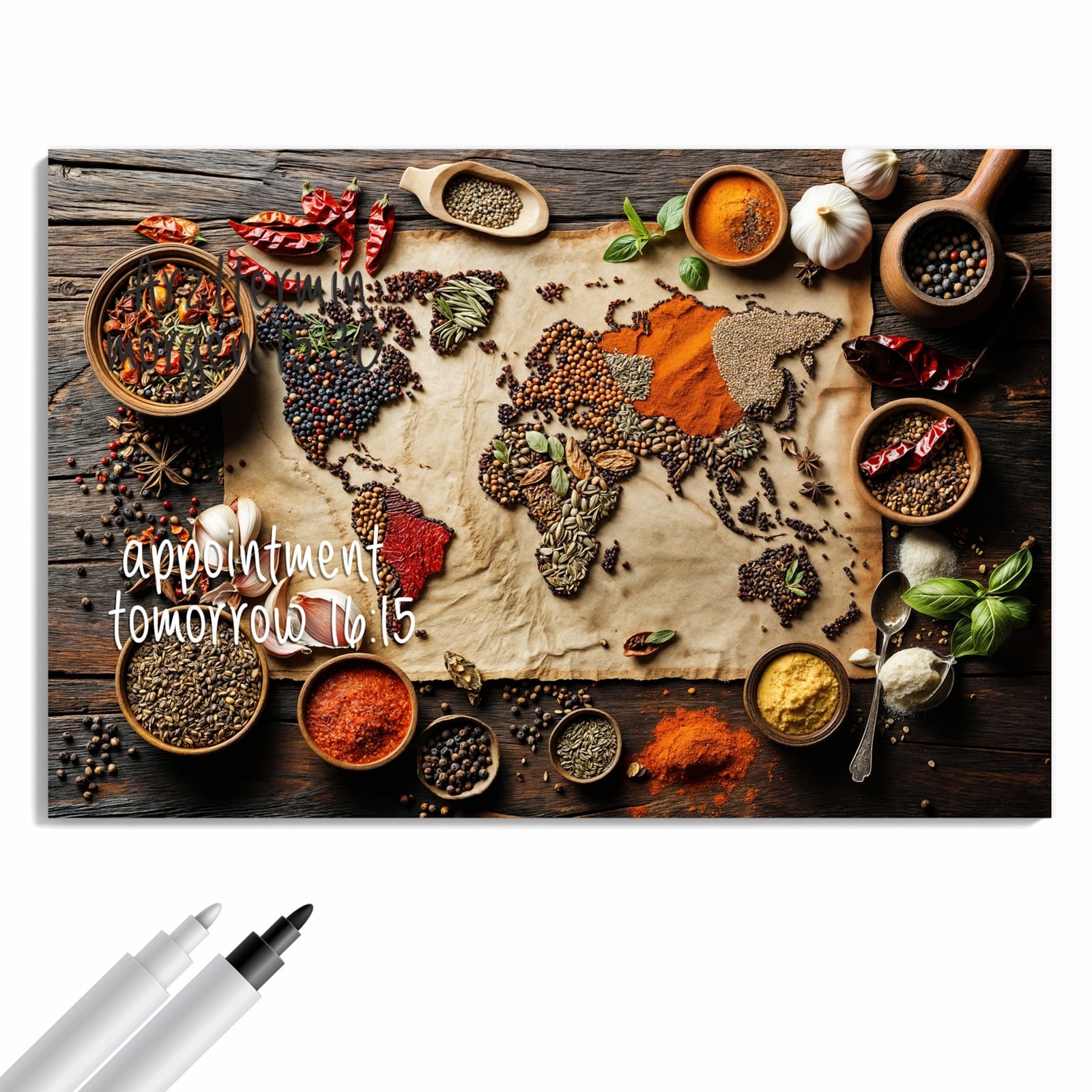 Magnetická tabule Mapa světa Vintage 90 × 60 cm