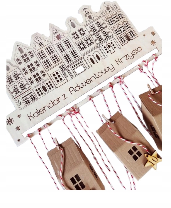 Adventní kalendář Domky kraft Kameníčky