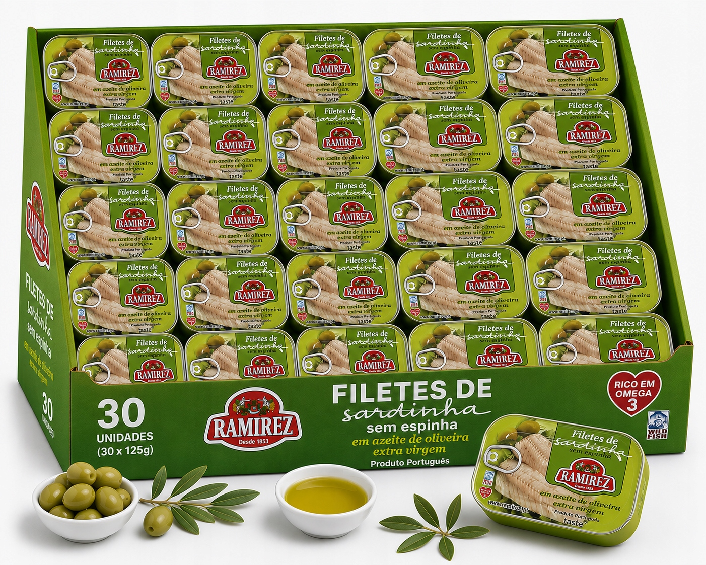 Ramirez Filety Z Sardynek Portugalskich W Oliwie Z Oliwek Zestaw 30X100G