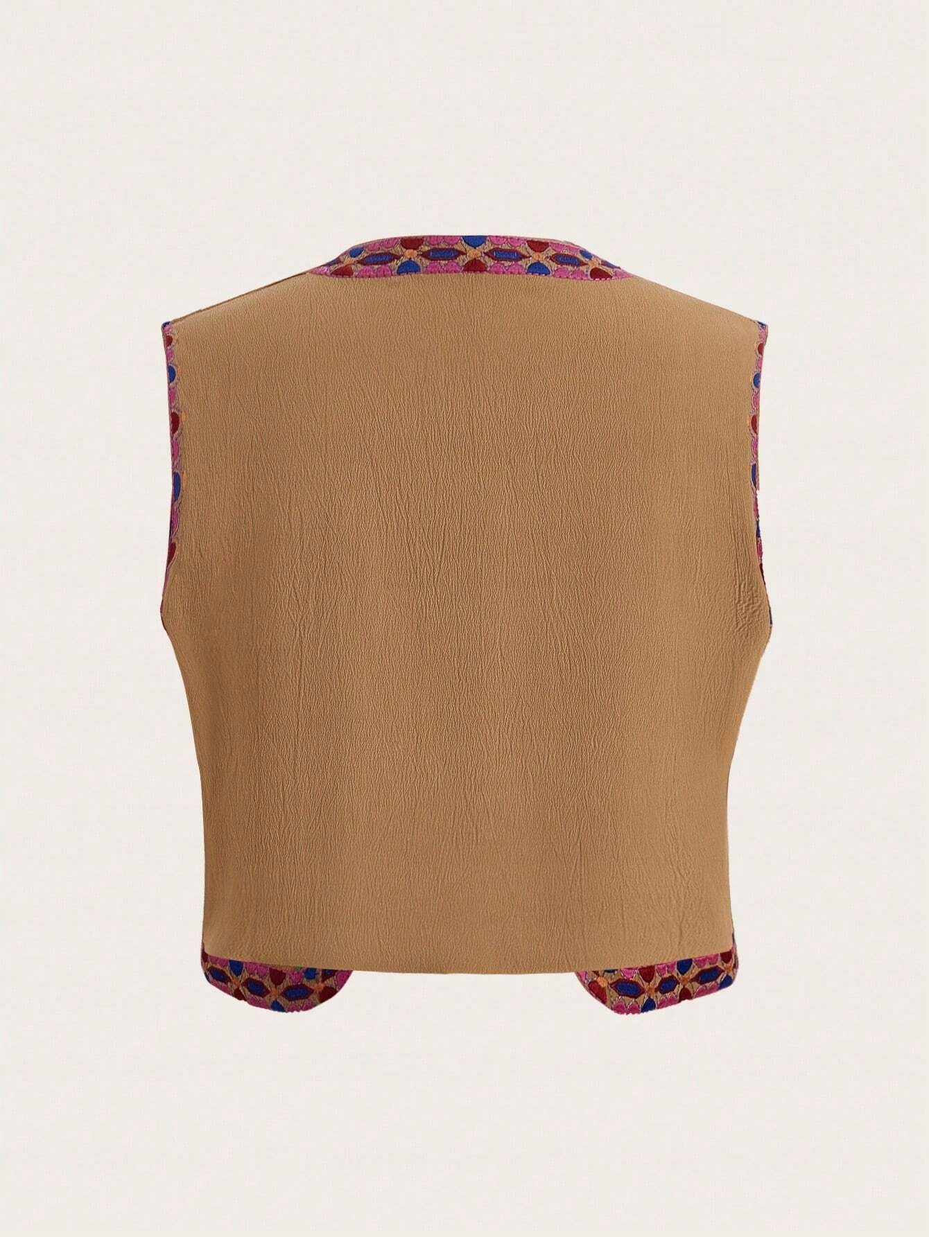 Kamizelka z kwiatowym haftem SHEIN XS Płeć kobieta