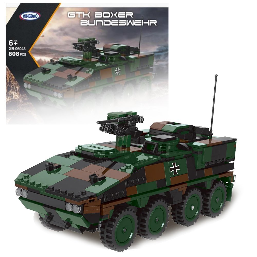 Klocki Xingbao Transporter Wojskowy Boxer Realistyczny Model