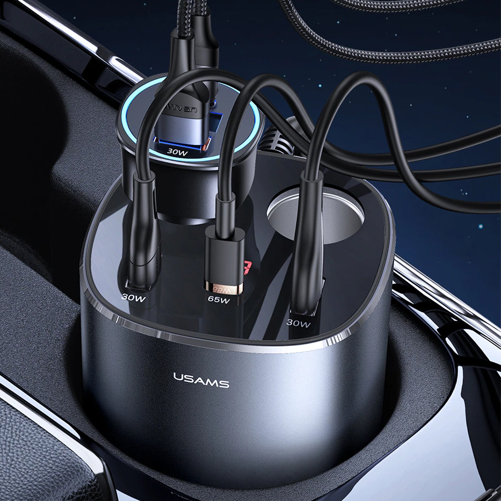 ROZGALEZNIK LADOWARKA DO AUTA 2x USB USB C 245W EAN 6958444975757