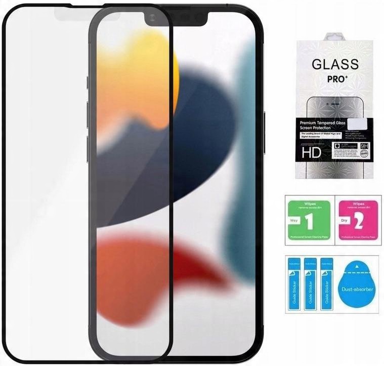 

Szkło Hartowane Pełne 9H 5D do iPhone 13 i 13 Pro