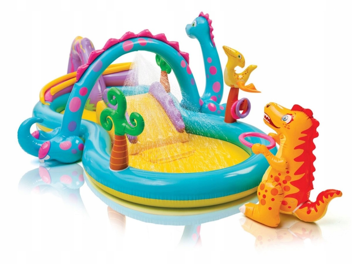 Nafukovacie detské ihrisko Dinosaury 302 x 229 x 112 cm Intex 57135
