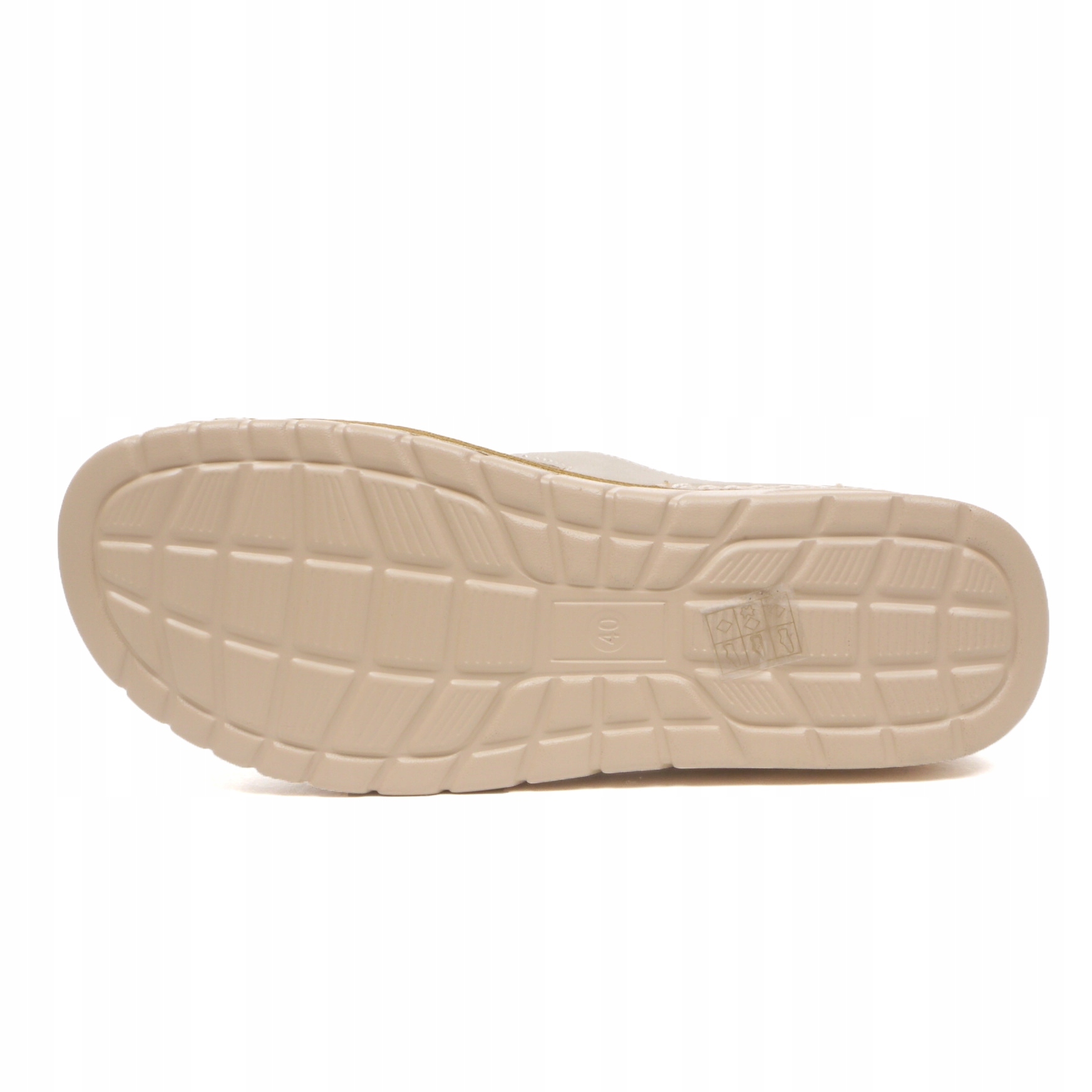 Klapki Damskie Skotnicki LEKKIE Wygodne Regulowane Paski Rzepy wkł. SKÓRA Wzór dominujący bez wzoru