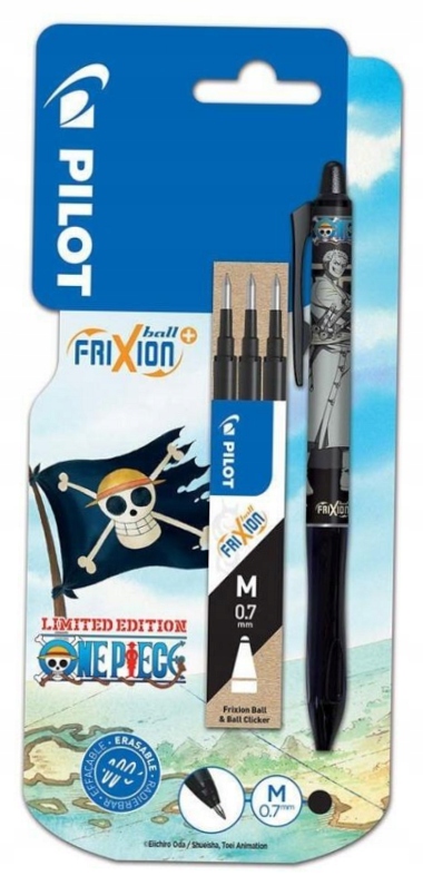 Pióro kulk Frixion 0,7 czarne+wkład ONE PIECE
