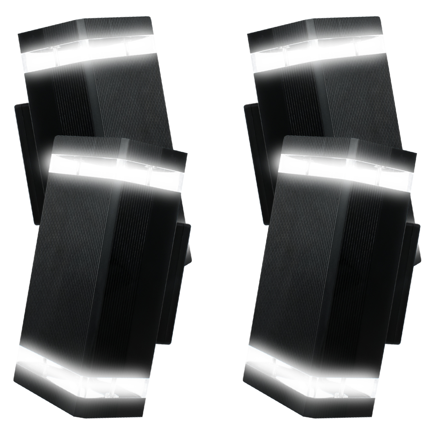 4x Vodotěsná venkovní nástěnná lampa IP44 Dekorativní zahradní terasová lampa