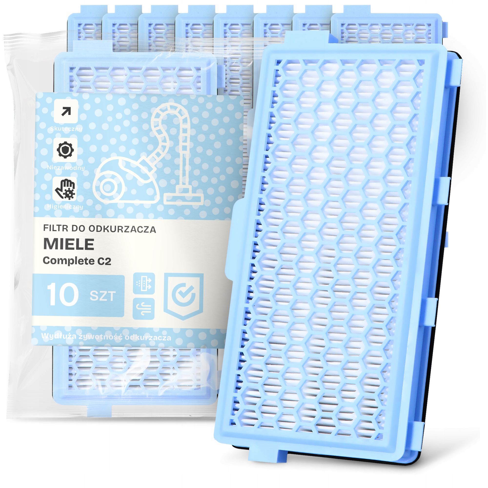 10 x Vzduchový Filtr Pro Vysavač Miele Complete C2 Hepa Filtry